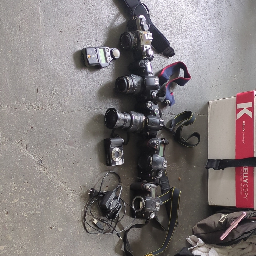 Professional Digital Camera Bundle in Black and Silver
